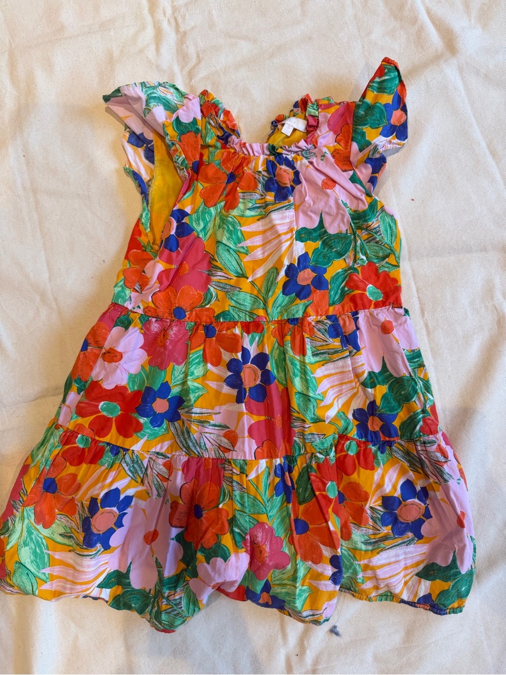 Girls Bright Floral dress size S
